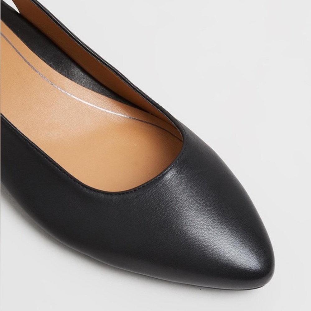 Vionic Jade Pointed Toe Sling Back Black Napa Lea… - image 9